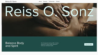 Health website templates - Chiropractor (Modern)