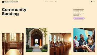 Religion website templates - Community Church (Colorful)
