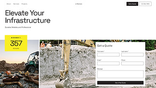 Industrial website templates - Utility Construction Company (Minimal)