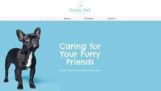 寵物和動物網站範本- 寵物照護服務提供商