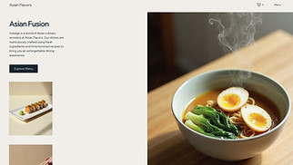 Restaurant website templates - Asian Restaurant Landing Page (Simple)