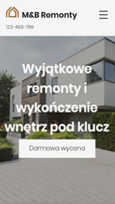 Biznes website templates – Firma świadcząca usługi remontowe