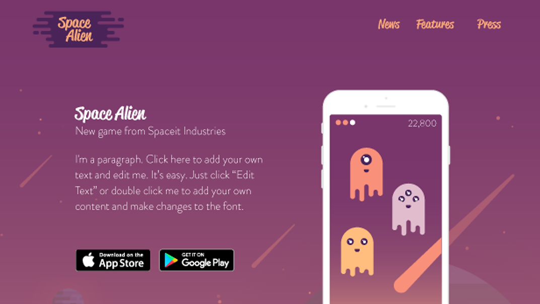App Landing Page