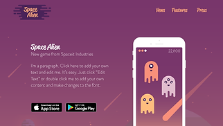 Todas plantillas web – Landing page para app