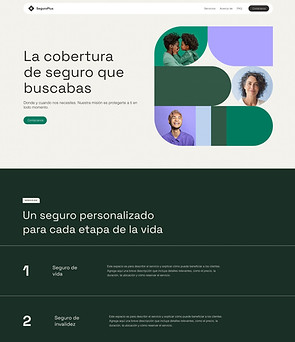 Landing page de compañía de seguros