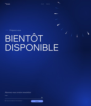 Page d'atterrissage « À venir »