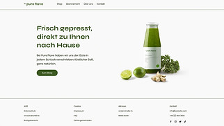 Gastronomie Website-Vorlagen - Shop für Säfte