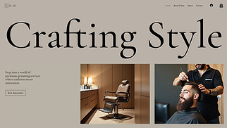 Beauty & Hair website templates - Men's Hairdresser (Sleek)