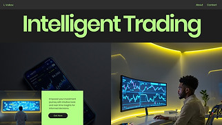  website templates - Trading App (Dark)