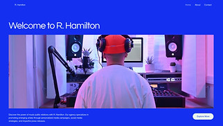 Music Industry website templates - Music PR Agency (Modern)