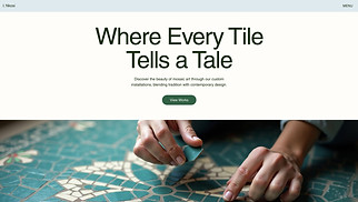 Art & Illustration website templates - Mosaic Artist Portfolio (Classic)