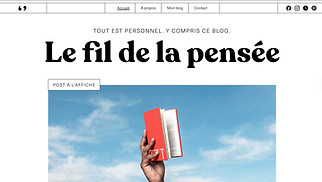 Templates de sites web Blog personnel - Blog personnel (Épuré)