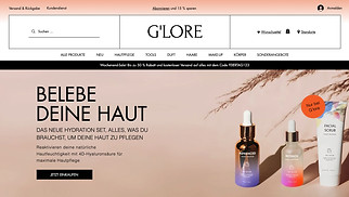 Online-Shop Website-Vorlagen - Shop für Kosmetikartikel