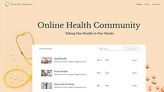 Online Forum website templates - Health Forum 