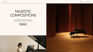 Music Promotion website templates - Classical Music Album Release (Traditional)
