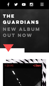 Mẫu trang web Quảng cáo bằng âm nhạc – Trang đích album mới