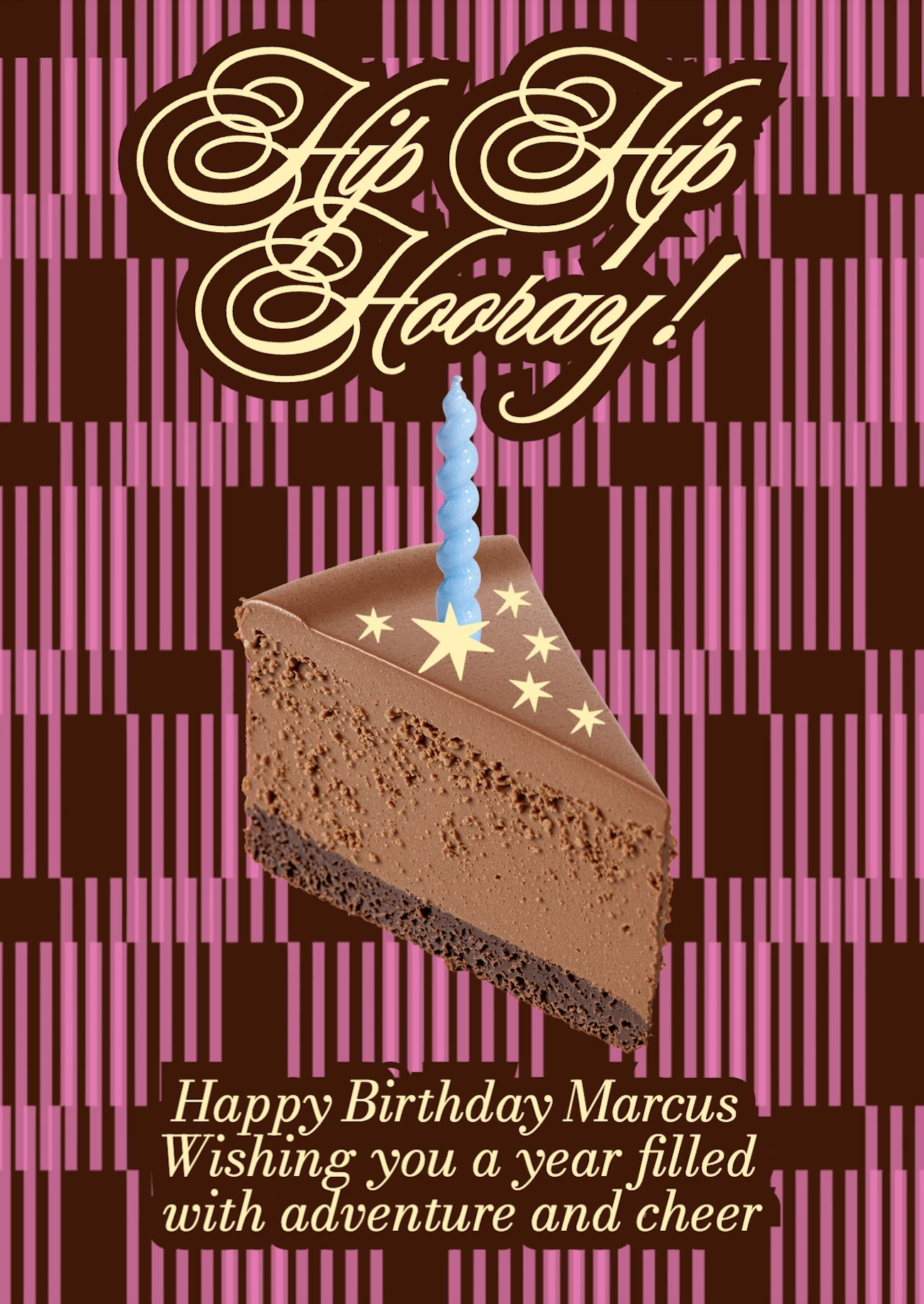 Pop Retro Clean Illustrative Pastel Birthday Greeting Card
