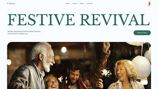 Band website templates - Holiday Band (Cheerful)