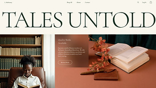 Literary Arts website templates - Secondhand Book Store (Vintage)
