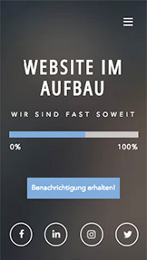 Landingpage website templates – Landingpage im Aufbau