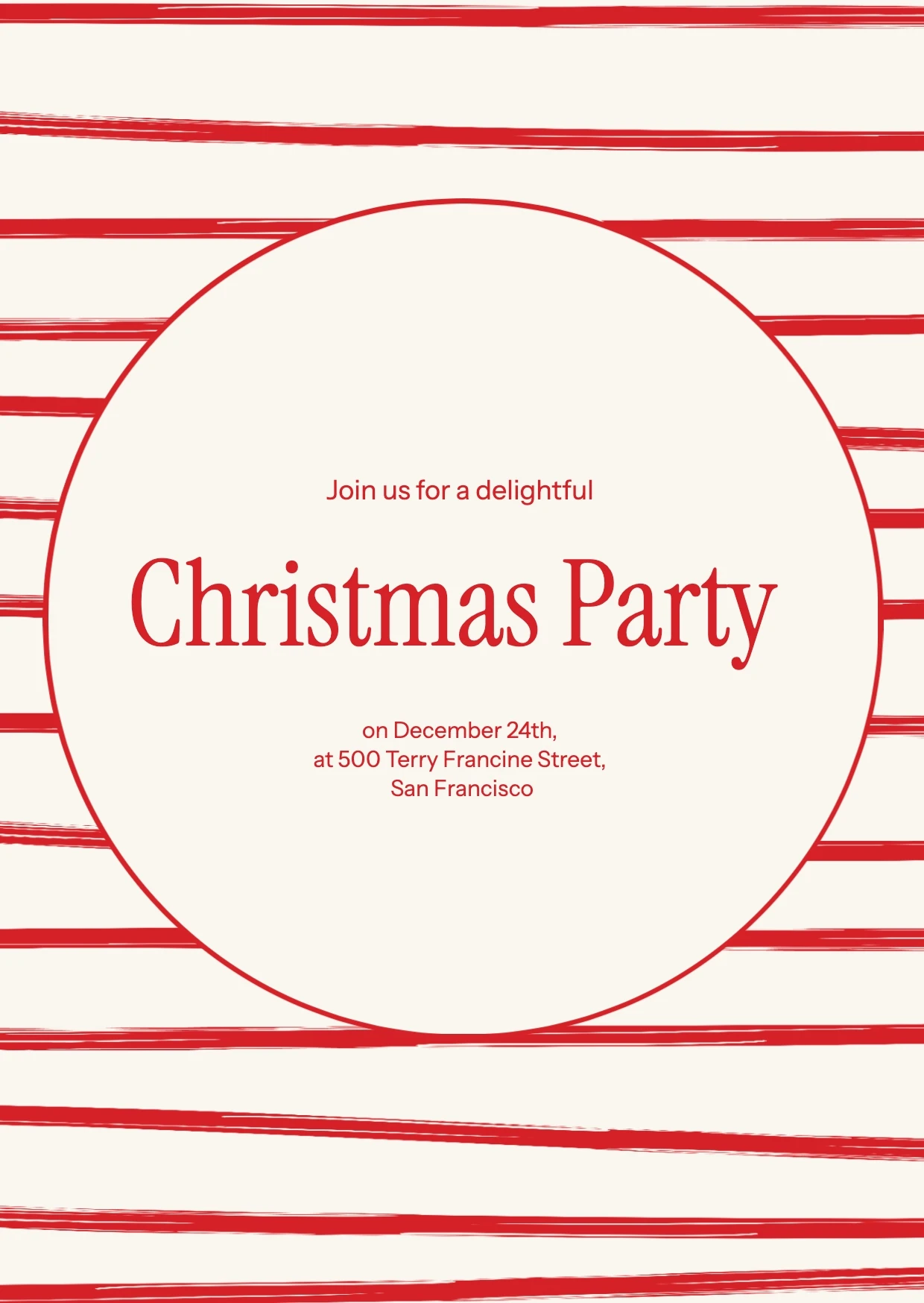 Classic Simple Geometric Christmas Invitation