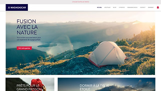 Templates de sites web Voyages et tourisme - Magasin d'articles de camping