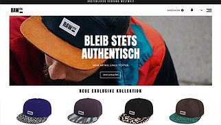 Online-Shop Website-Vorlagen - Herren-Caps