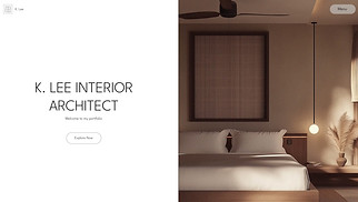 Portfolios website templates - Interior Architect (Minimalist)