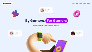 Technology & Apps website templates - Gaming Company
