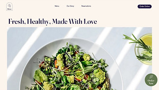 레스토랑 웹 사이트 템플릿 – 신선한 채식나라 