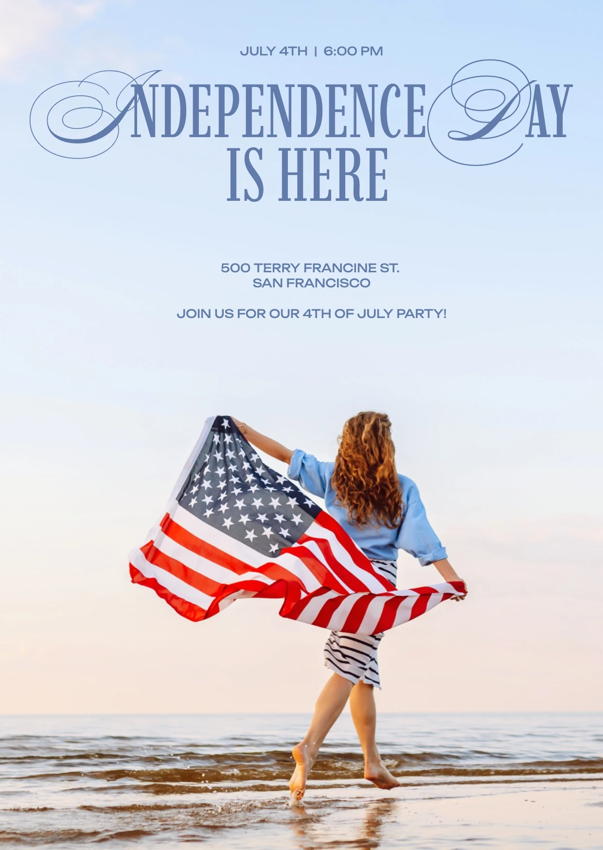 Classic Glam 4th of July Party Invitation