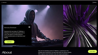 DJ & Producer website templates - Dubstep DJ (Dark)