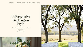Events website templates - Wedding Venue (Elegant)