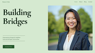 Politics website templates - Female Politician (Green)