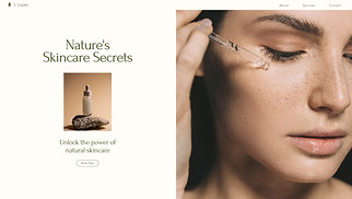 Makeup & Cosmetics website templates - Organic Skin Care (Earthy)