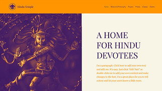 เทมเพลตเว็บไซต์ ศาสนา - วัดฮินดู