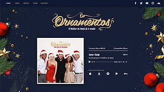 Templates de Música - Landing page de álbum de Natal
