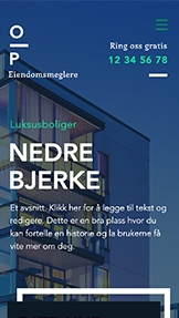 Bedrifter website templates – Landingsside for eiendomsmeglere