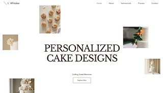 Weddings website templates - Wedding Bakery (Elegant)