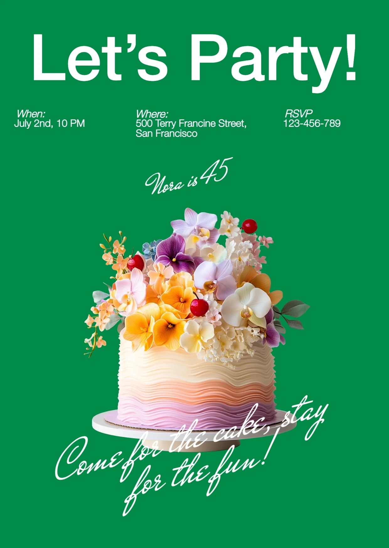 Pop Modern  Birthday Invitation