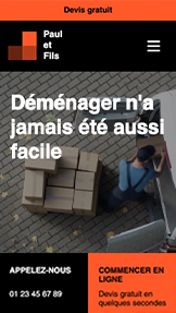 Templates de site web pour Entreprises de services - Déménageurs 