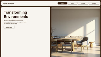 Portfolios website templates - Interior Designer (Bold)
