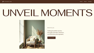 Commercial & Editorial website templates - Home & Lifestyle Photographer (Earthy)
