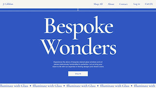 eCommerce website templates - Stained Glass Manufacturer (Vibrant)