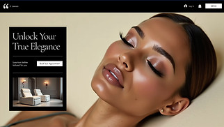 Makeup & Cosmetics website templates - Eyelash Extension Service (Glamorous)