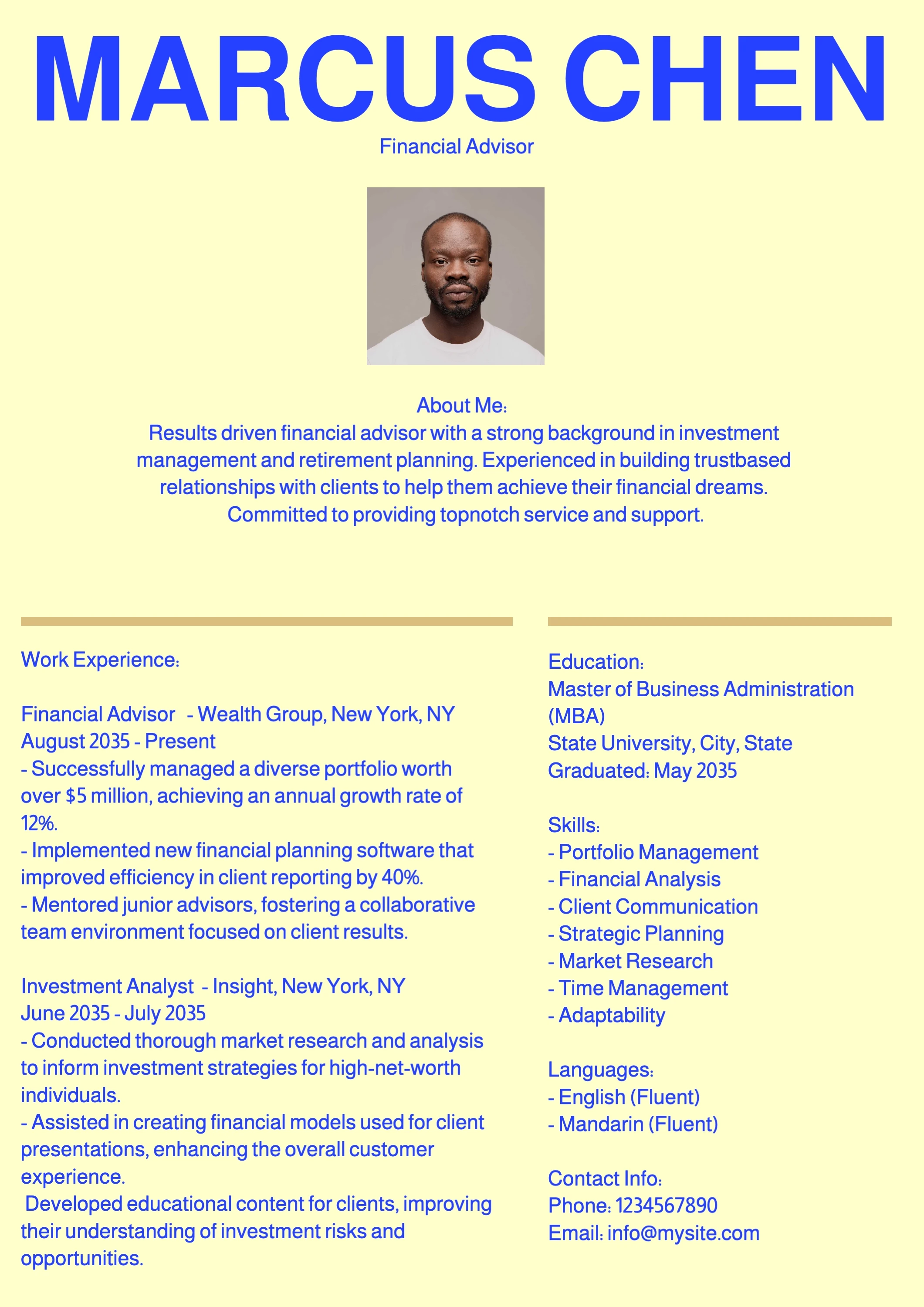 Simple Neon Simple Resume