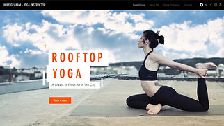 Template Sport e fitness per siti web - Istruttore di yoga