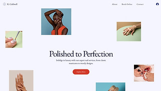 Beauty & Hair website templates - Nail Salon (Chic)