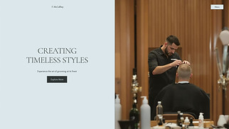 Beauty & Hair website templates - Barber Shop (Rustic)