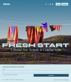Landingpage im Aufbau